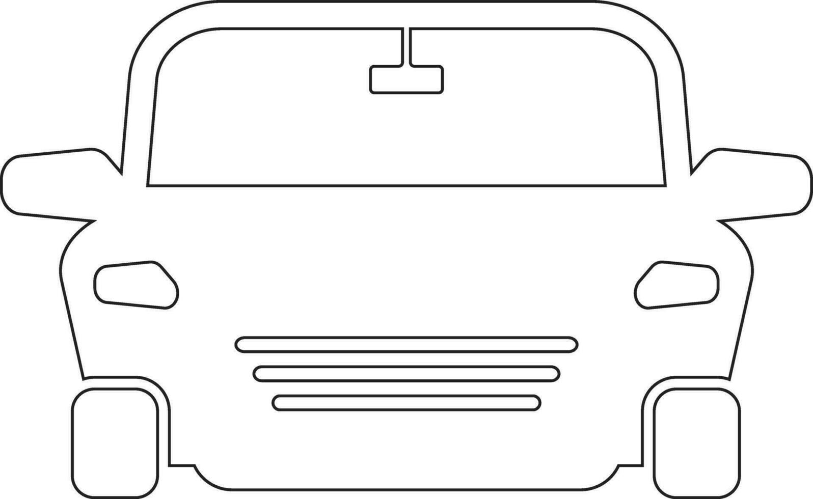 Car line icon design vector