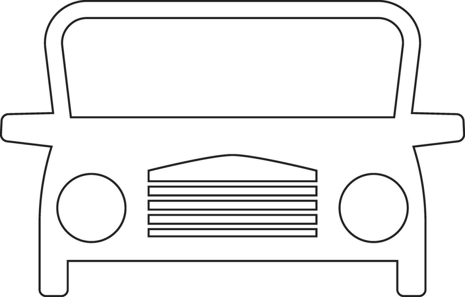 coche línea icono diseño vector