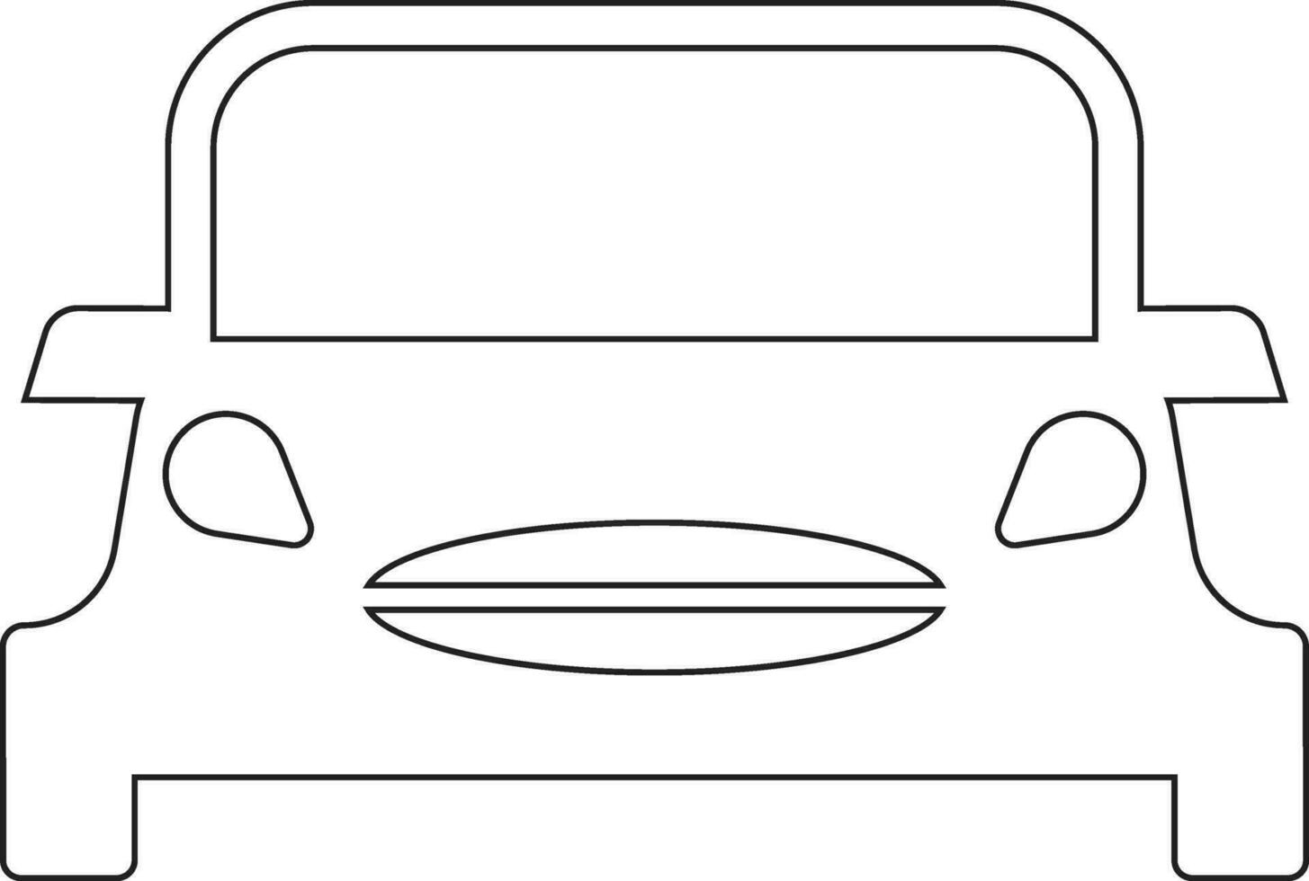 Car line icon design vector
