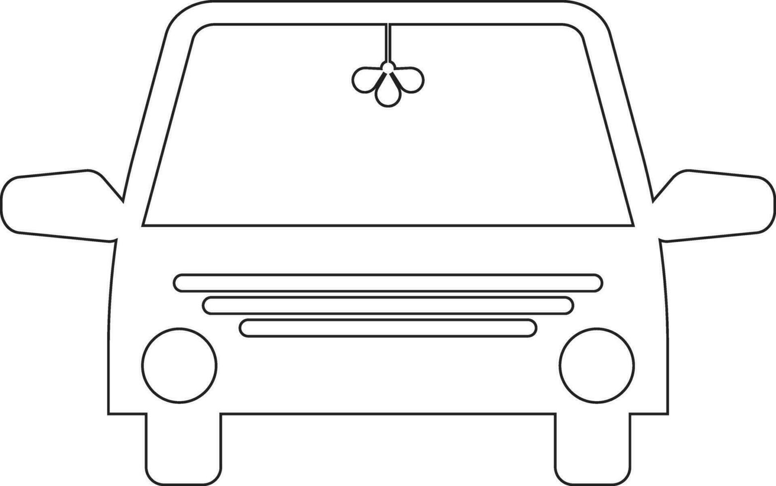 coche línea icono diseño vector