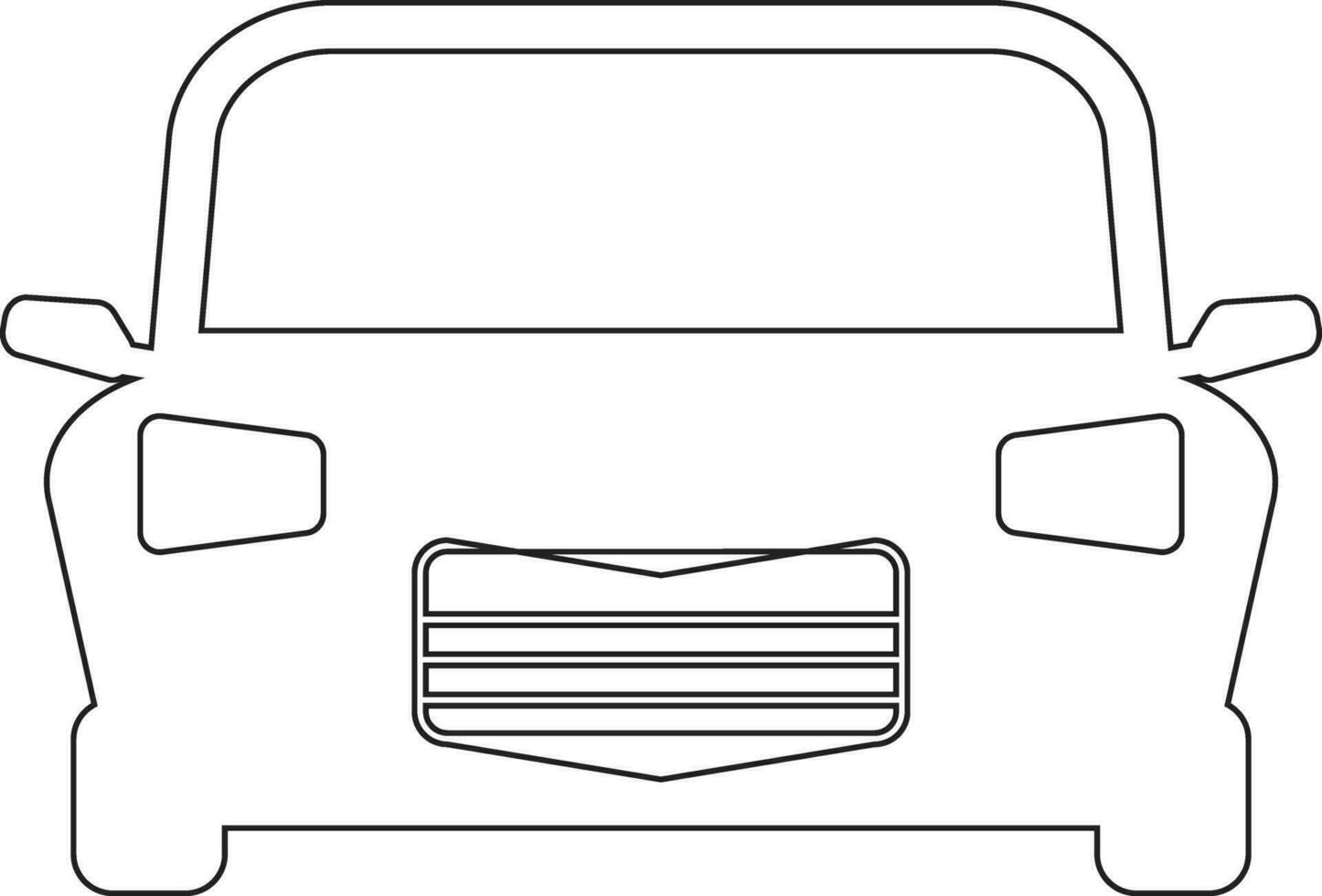 Car line icon design vector