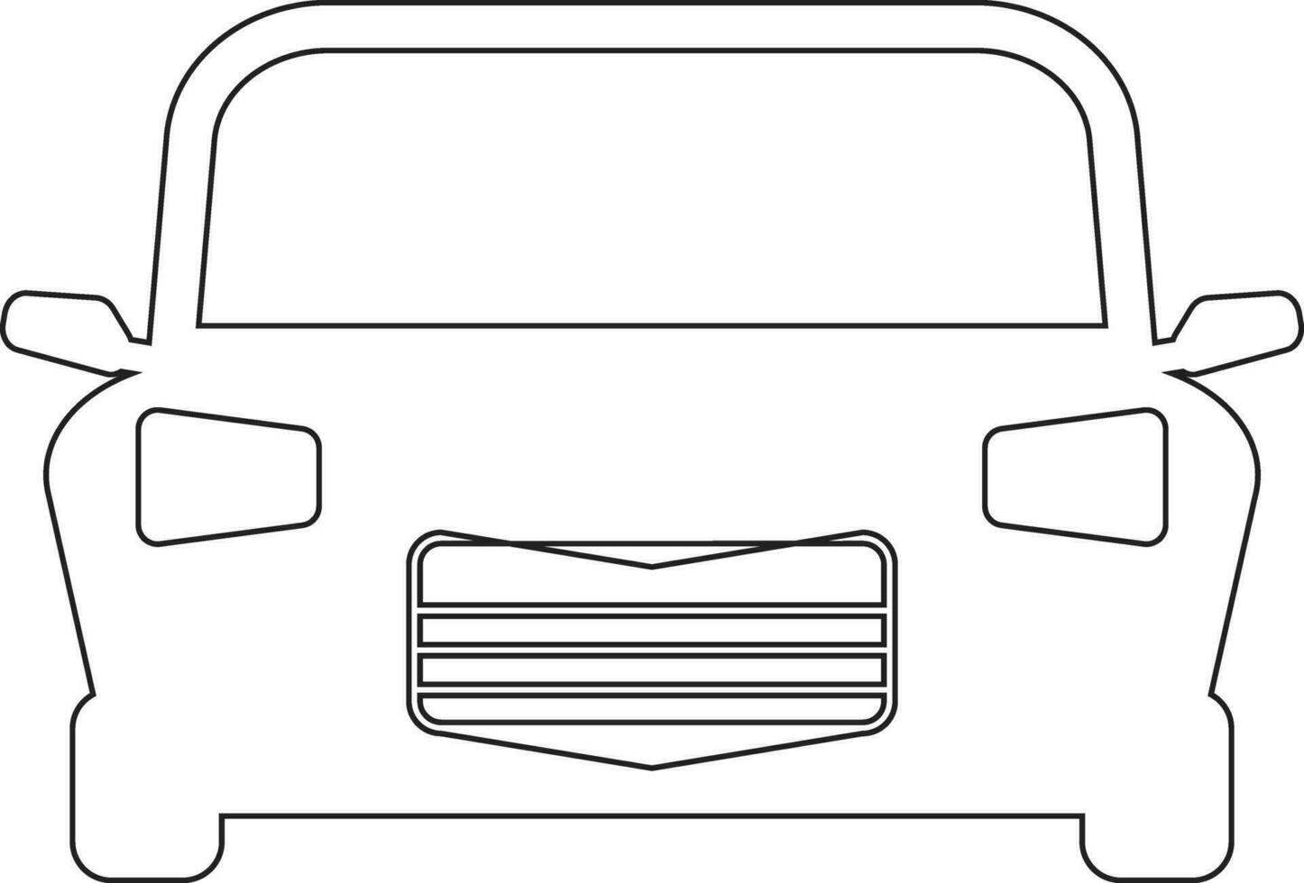 Car line icon design vector