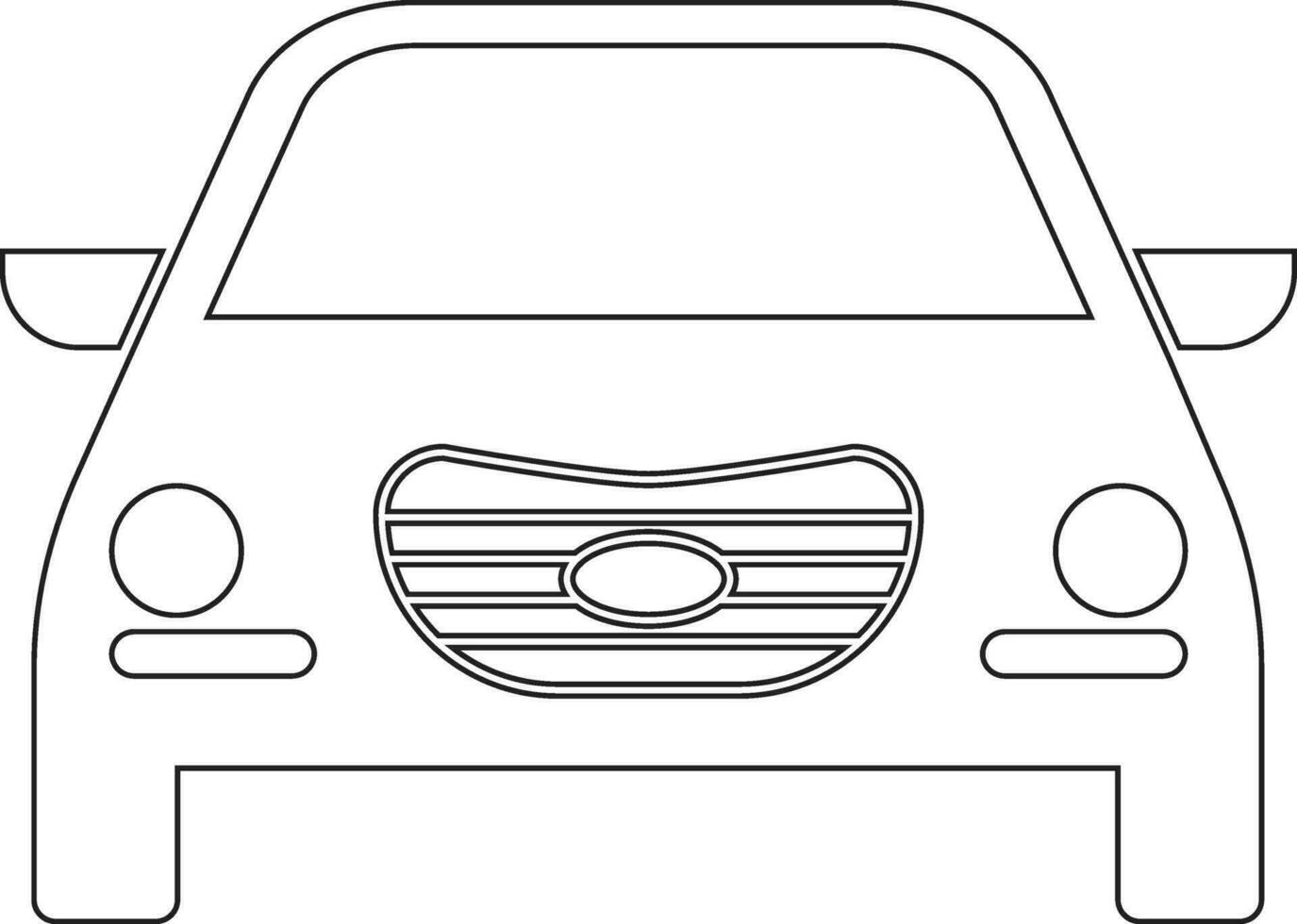 Car line icon design vector