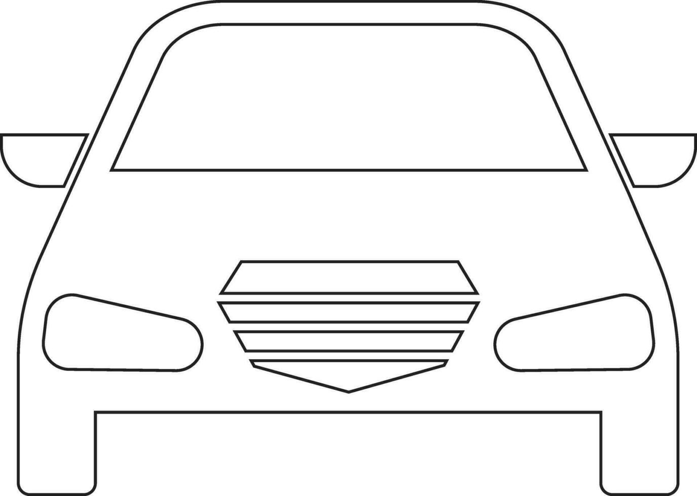 coche línea icono diseño vector