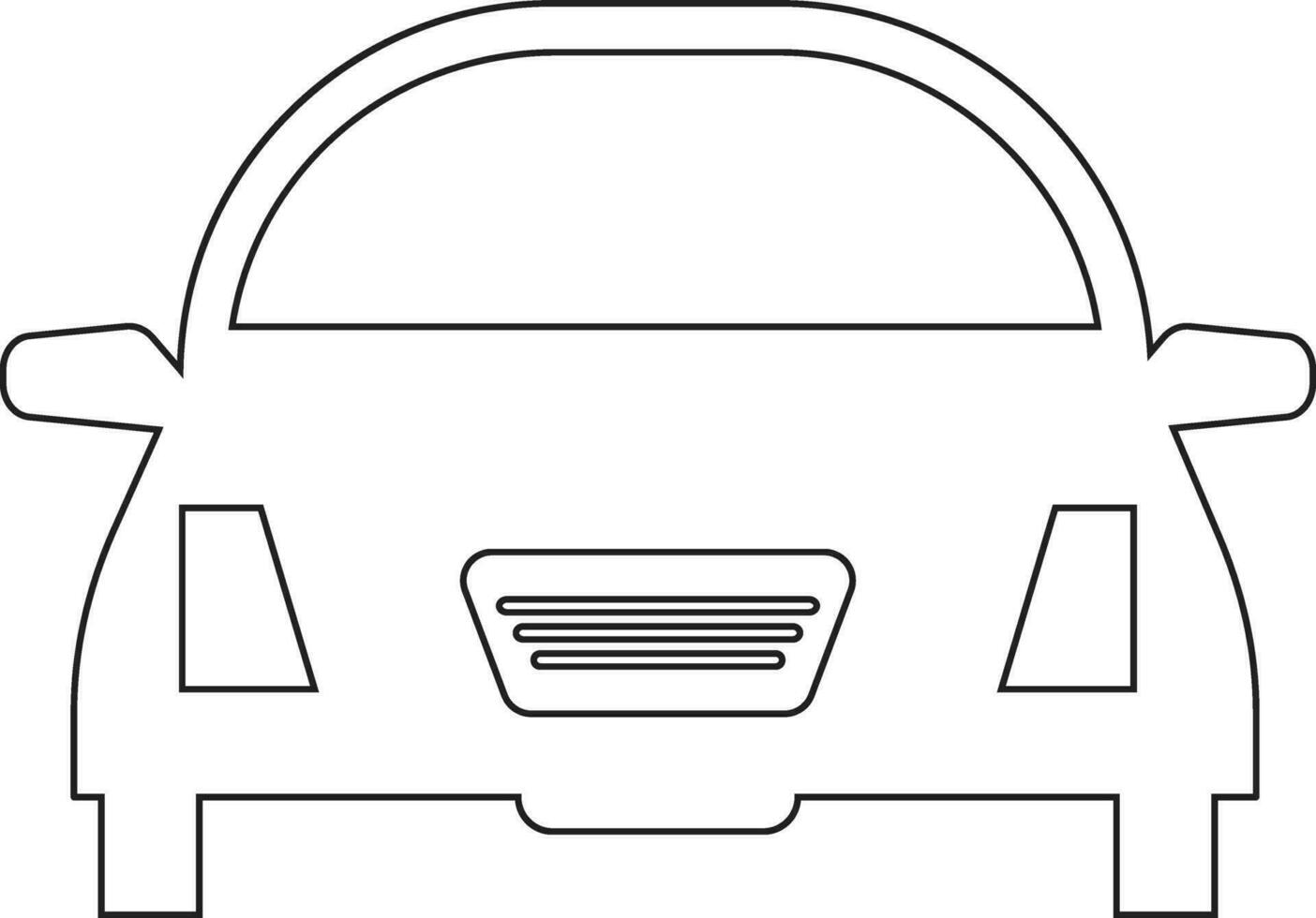 Car line icon design vector