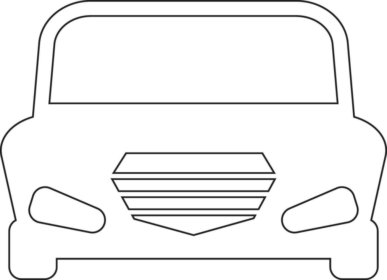 Car line icon design vector