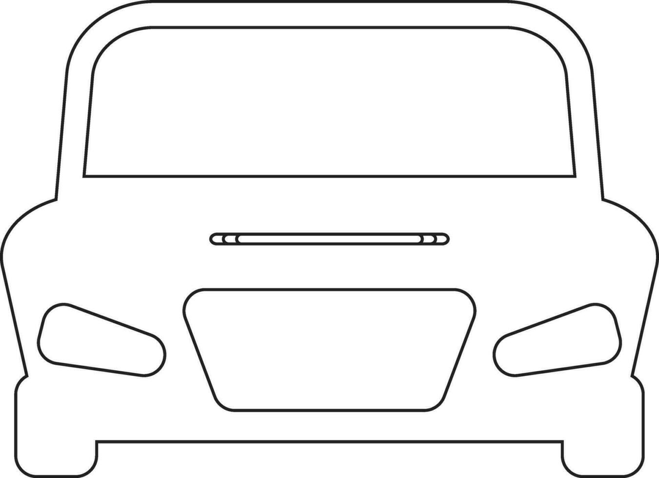 Car line icon design vector