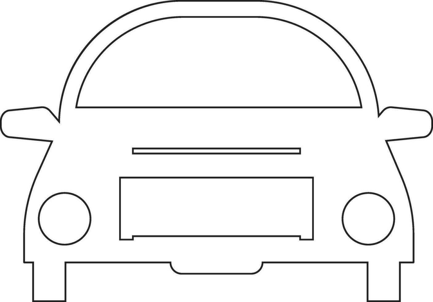 Car line icon design vector