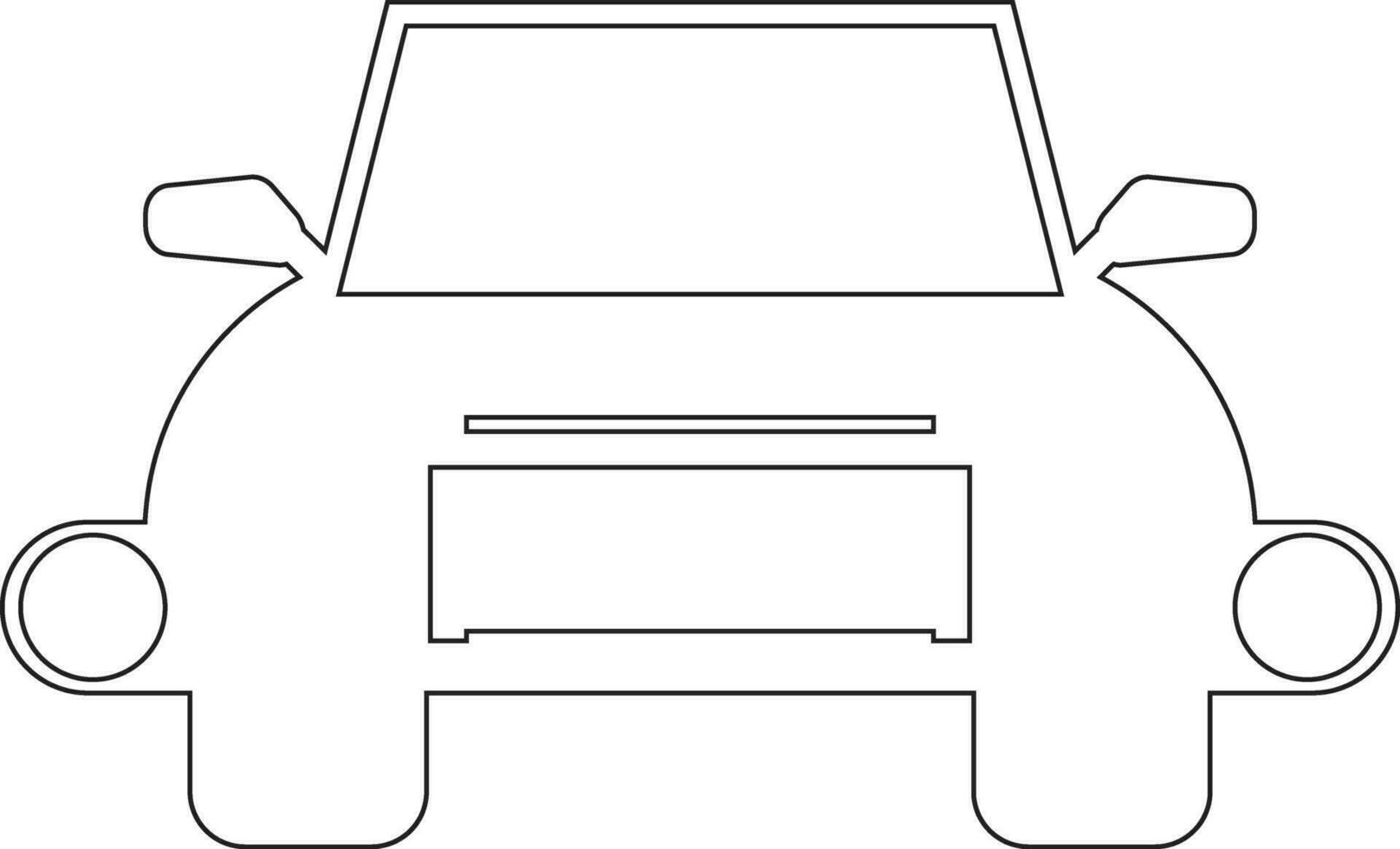 Car line icon design vector