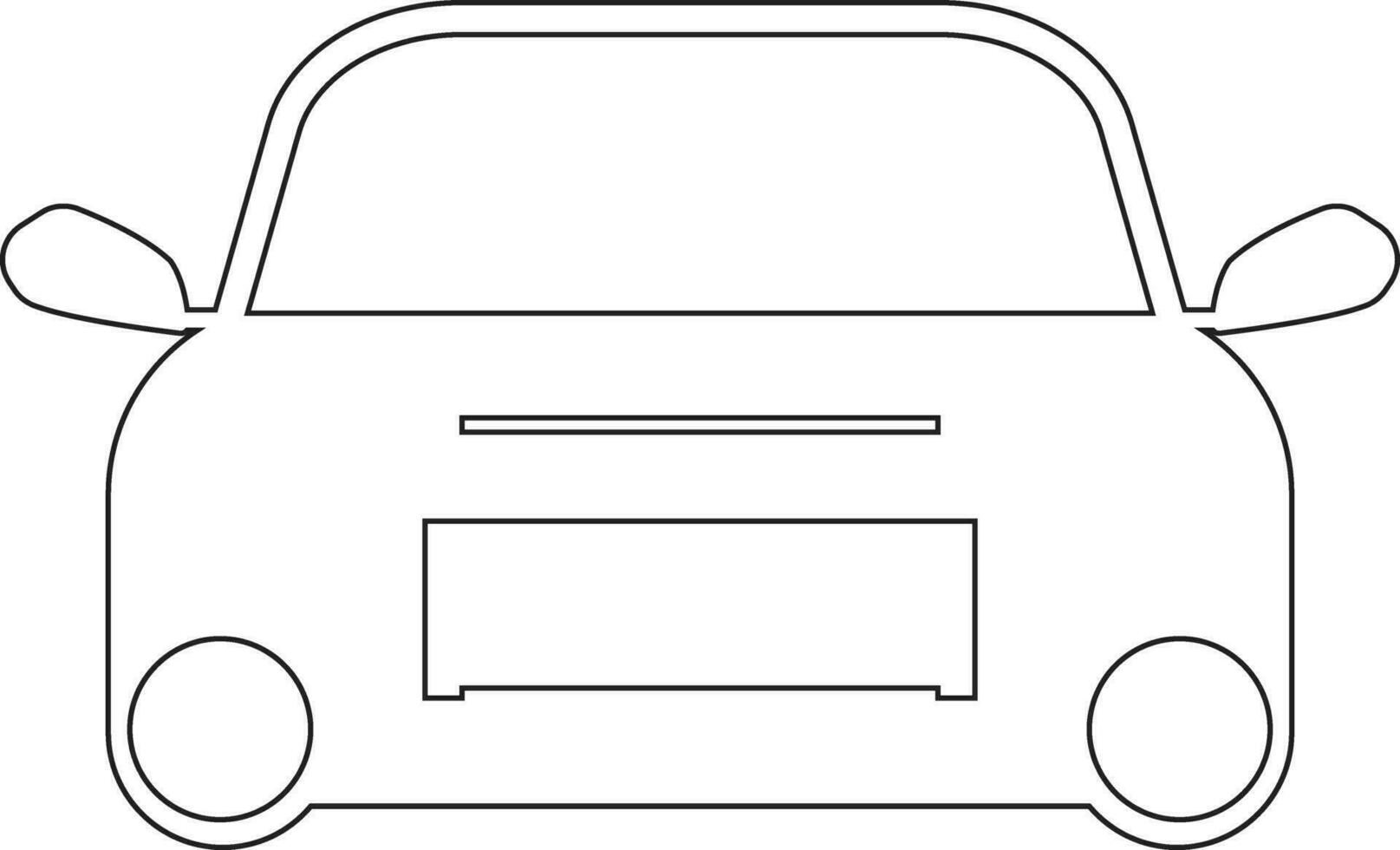 Car line icon design vector