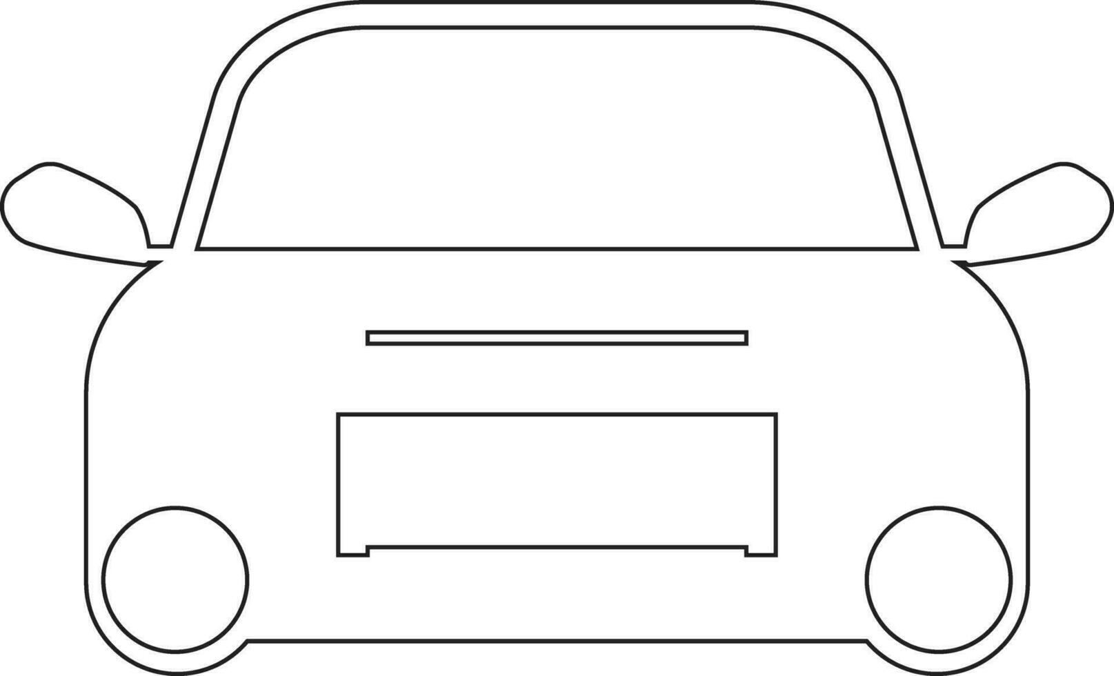 Car line icon design vector