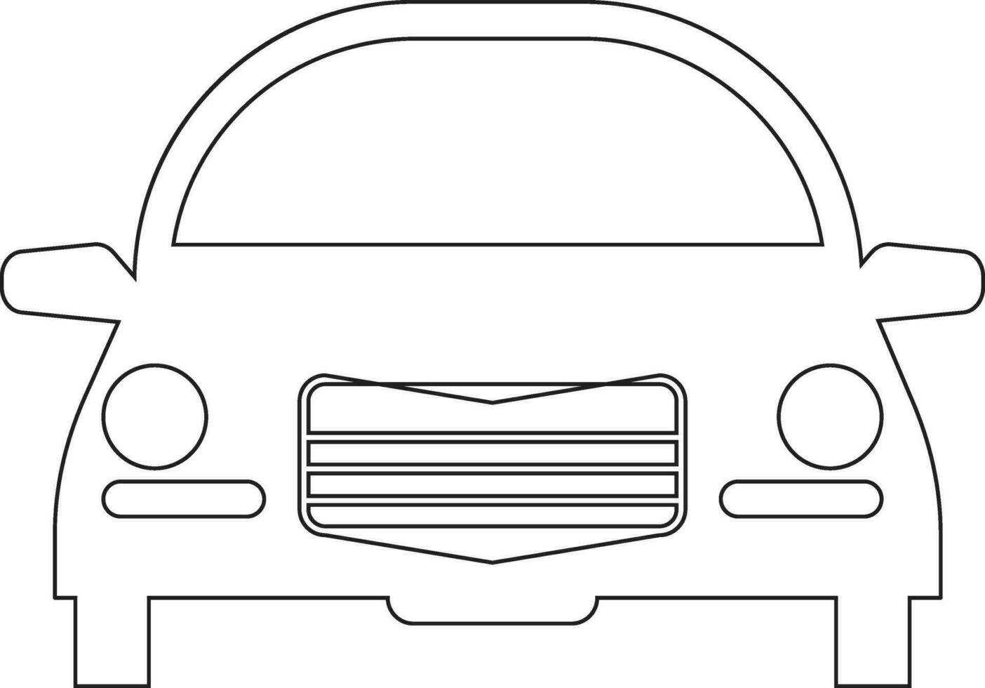 Car line icon design vector