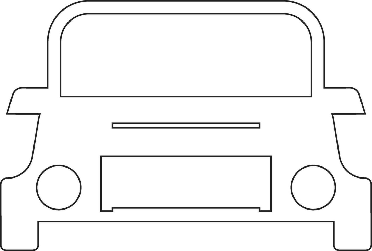 Car line icon design vector