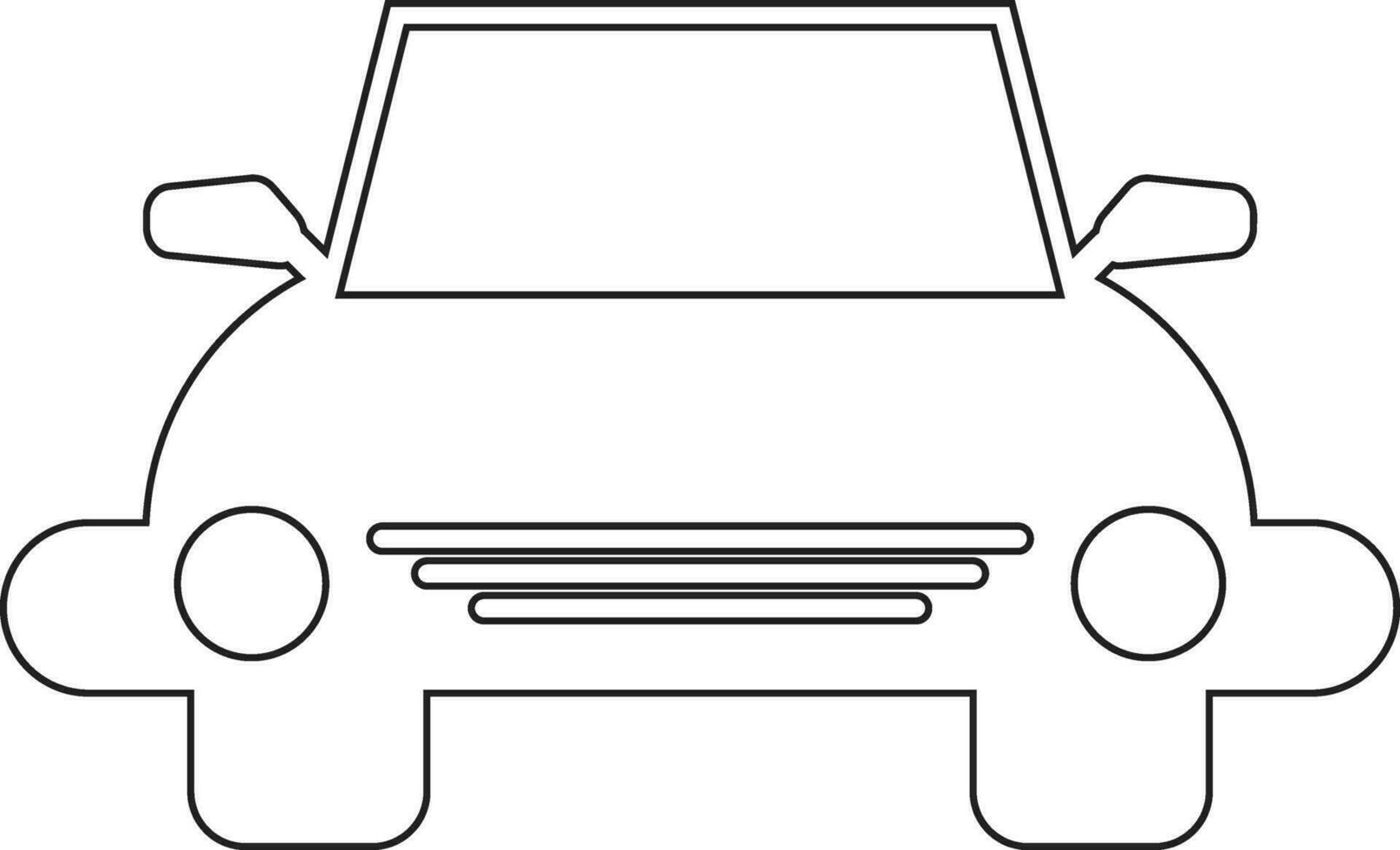 Car line icon design vector
