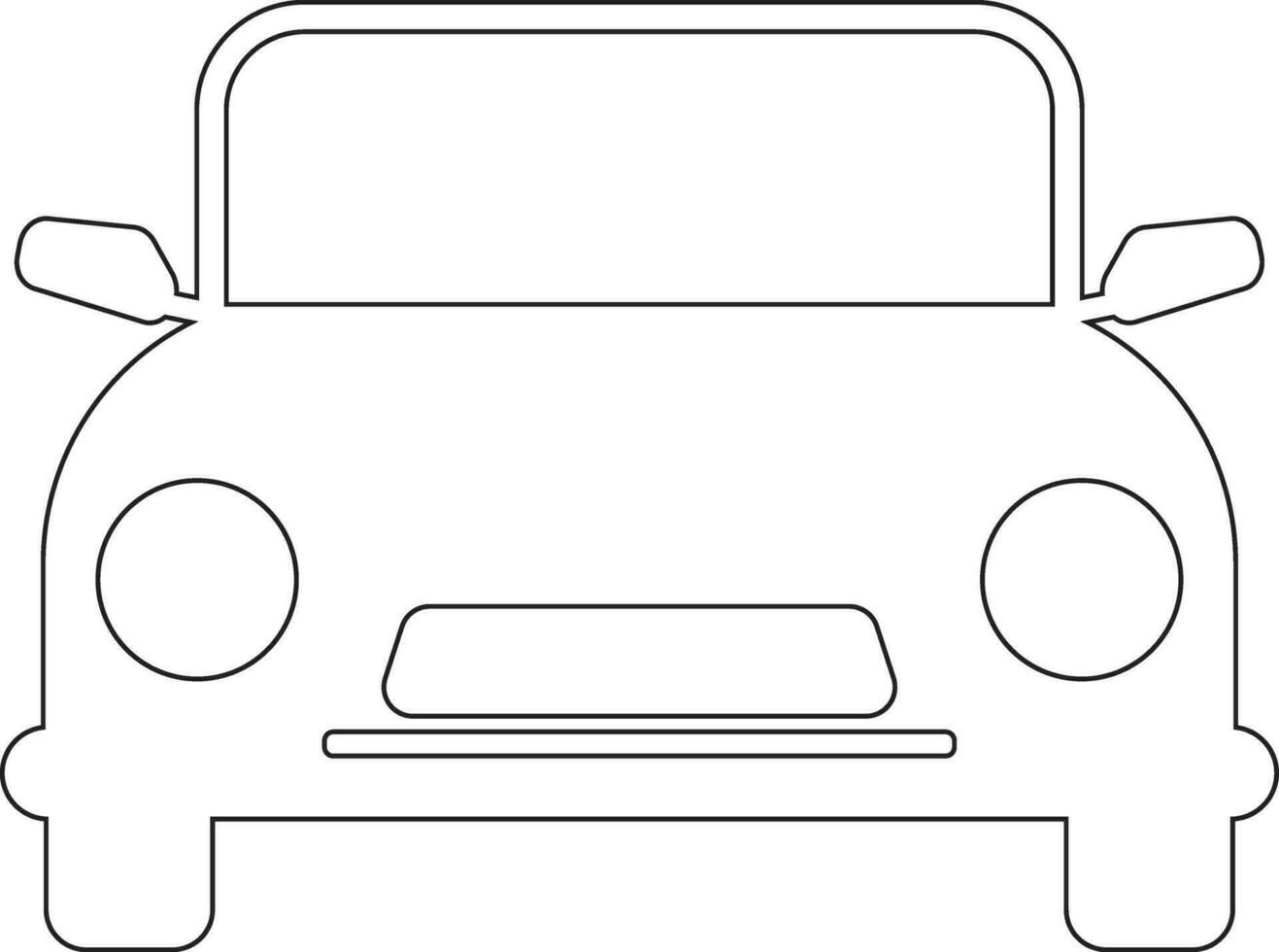 Car line icon design vector