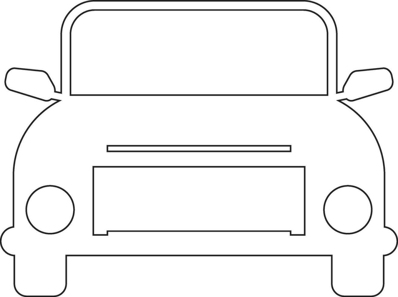 Car line icon design vector