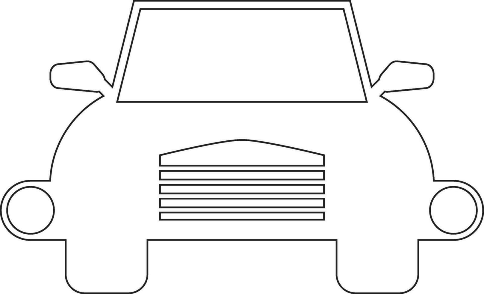 Car line icon design vector