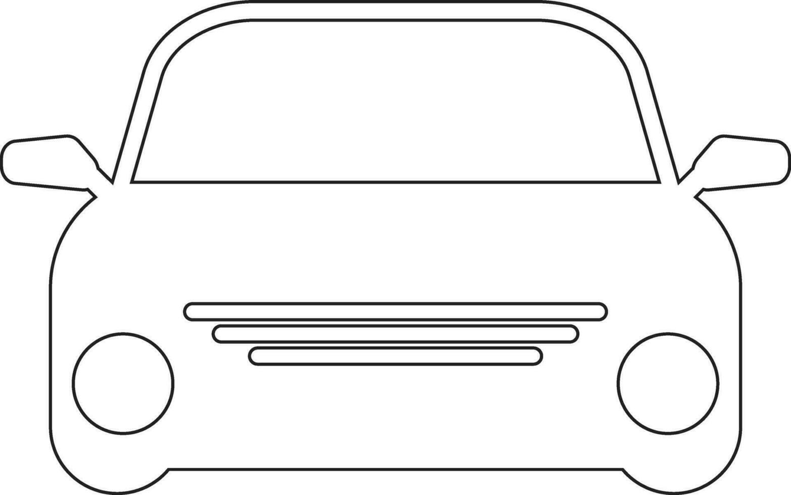 Car line icon design vector