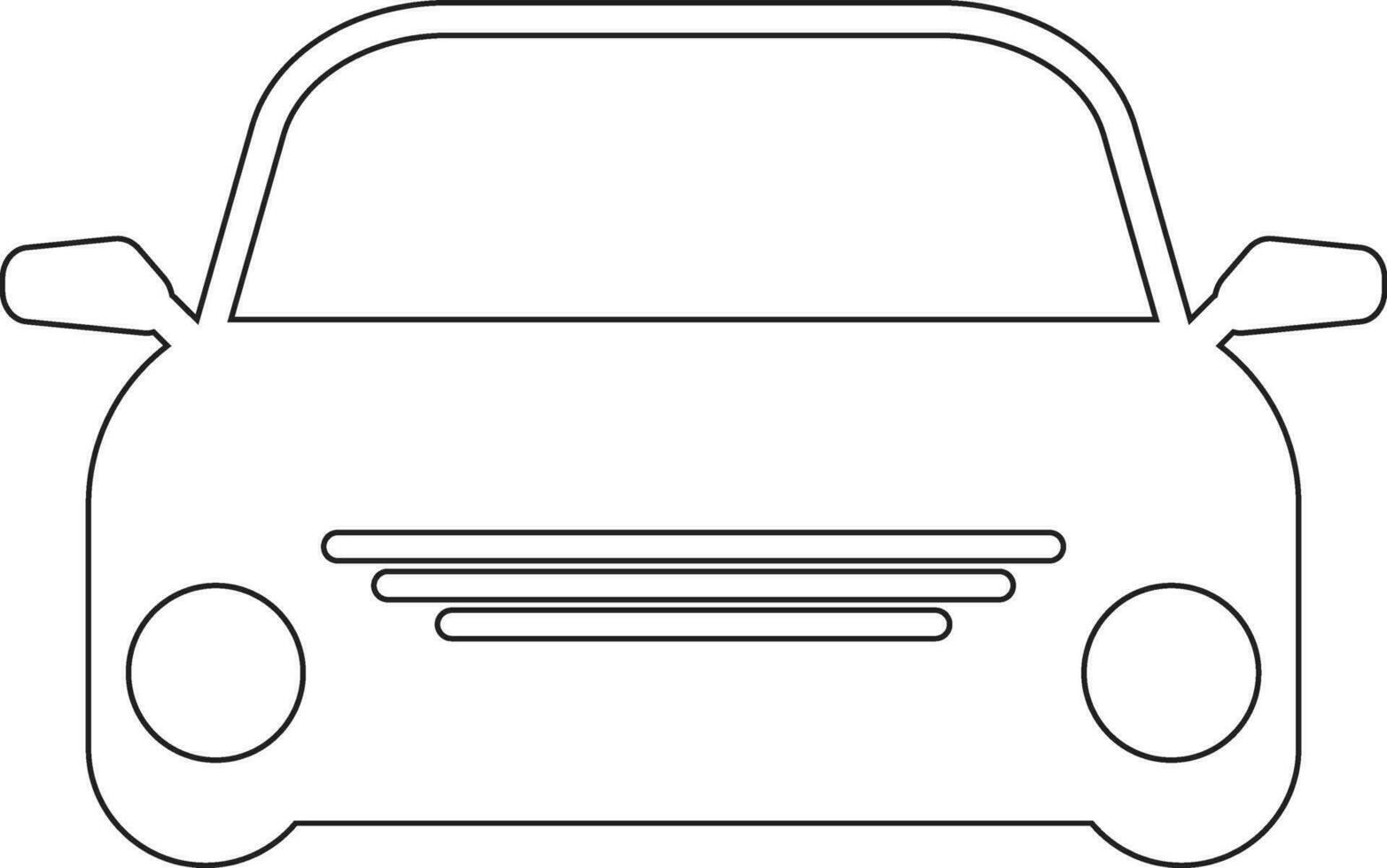 Car line icon design vector