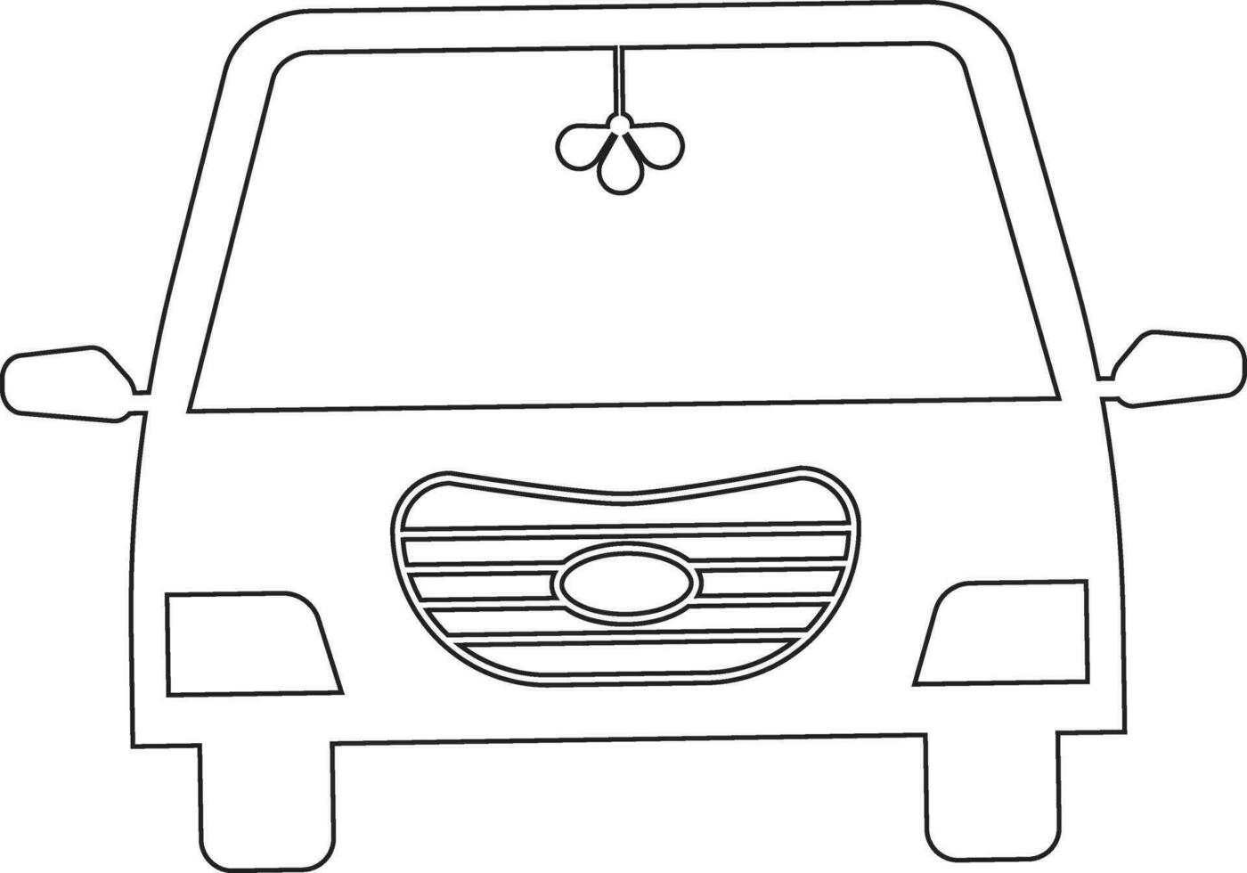 Car line icon design vector