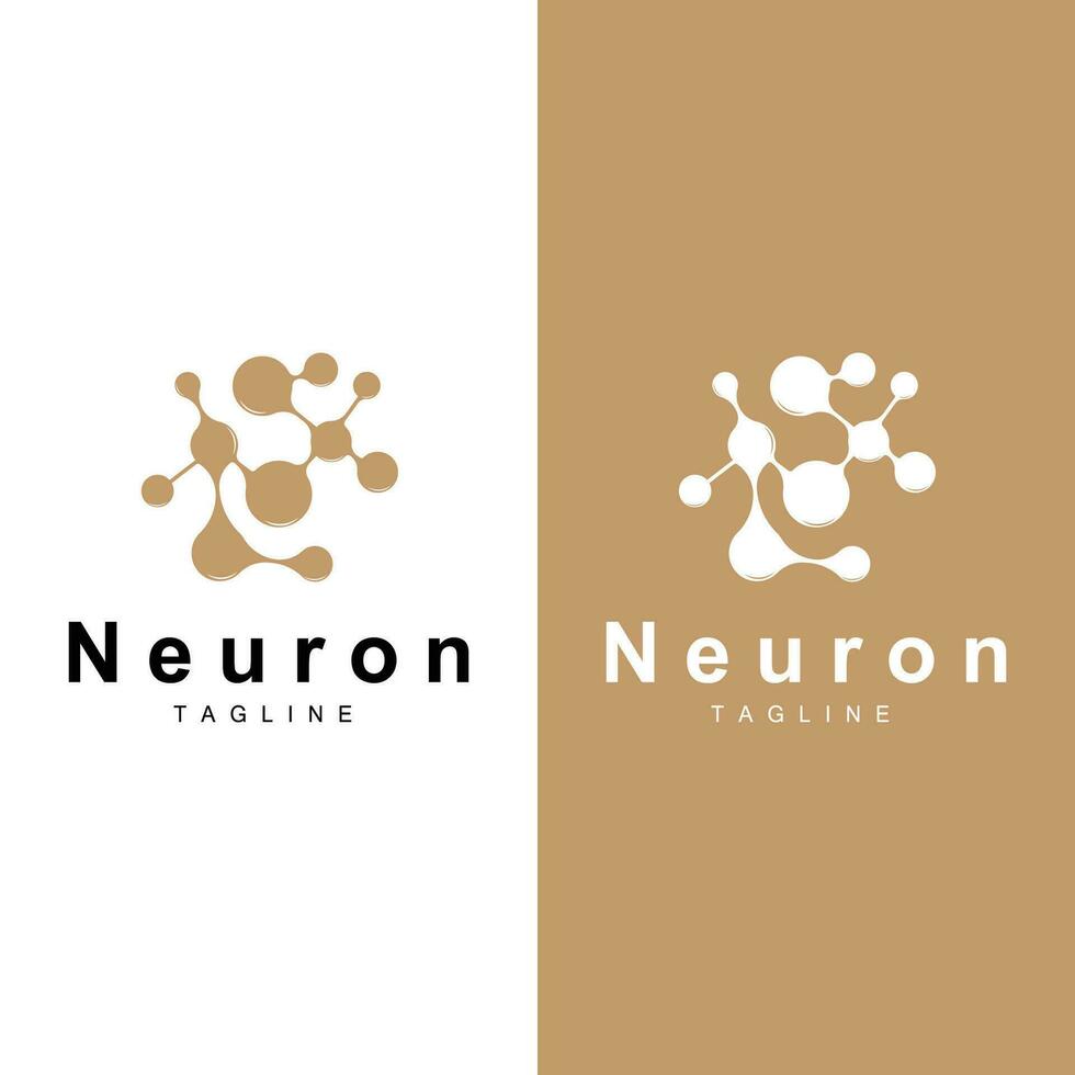 Neuron Logo, Cel Dna Network Vector, And Particle Technology, Simple Illustration Template Design vector