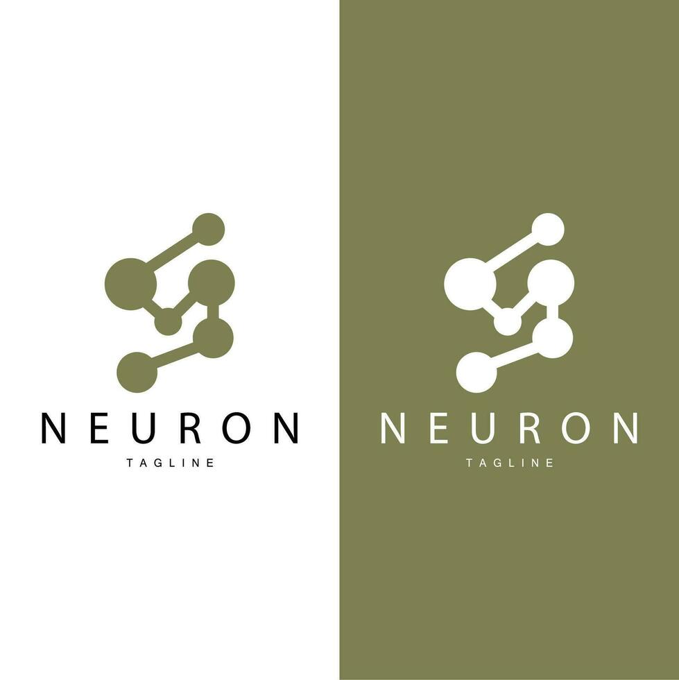 Neuron Logo, Cel Dna Network Vector, And Particle Technology, Simple Illustration Template Design vector