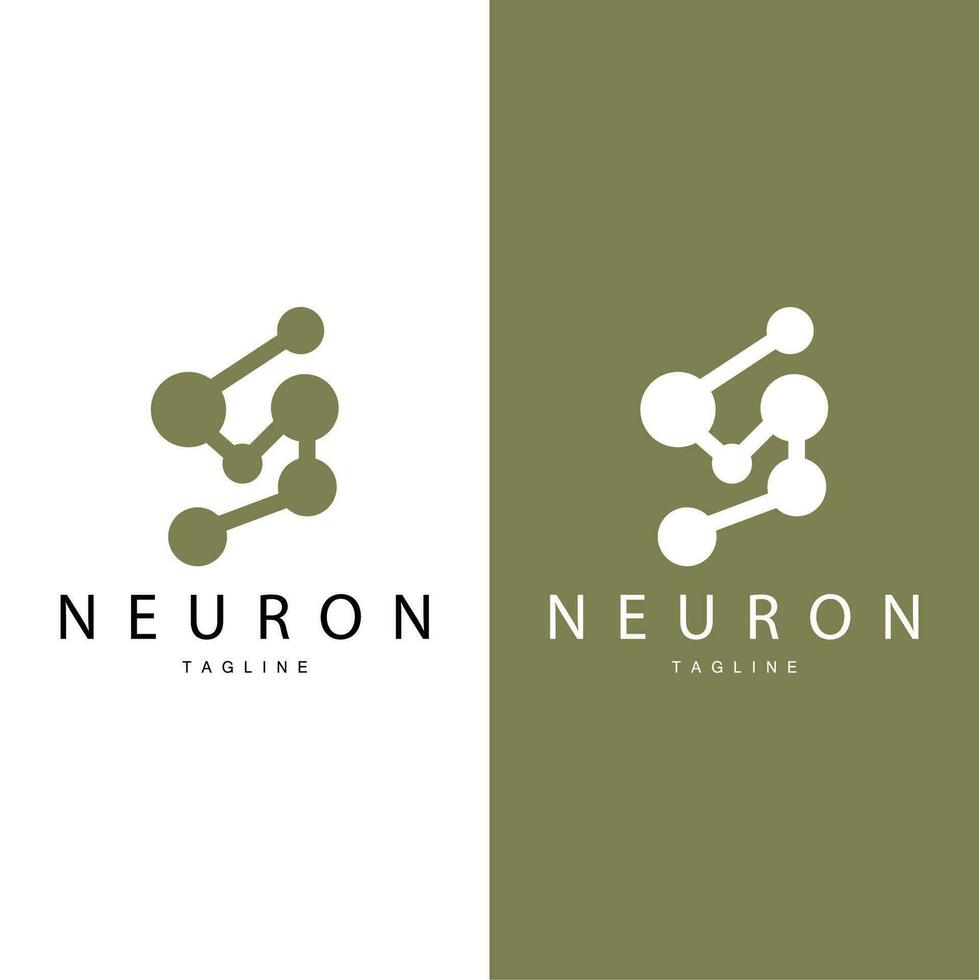 neurona logo, cel adn red vector, y partícula tecnología, sencillo ilustración modelo diseño vector