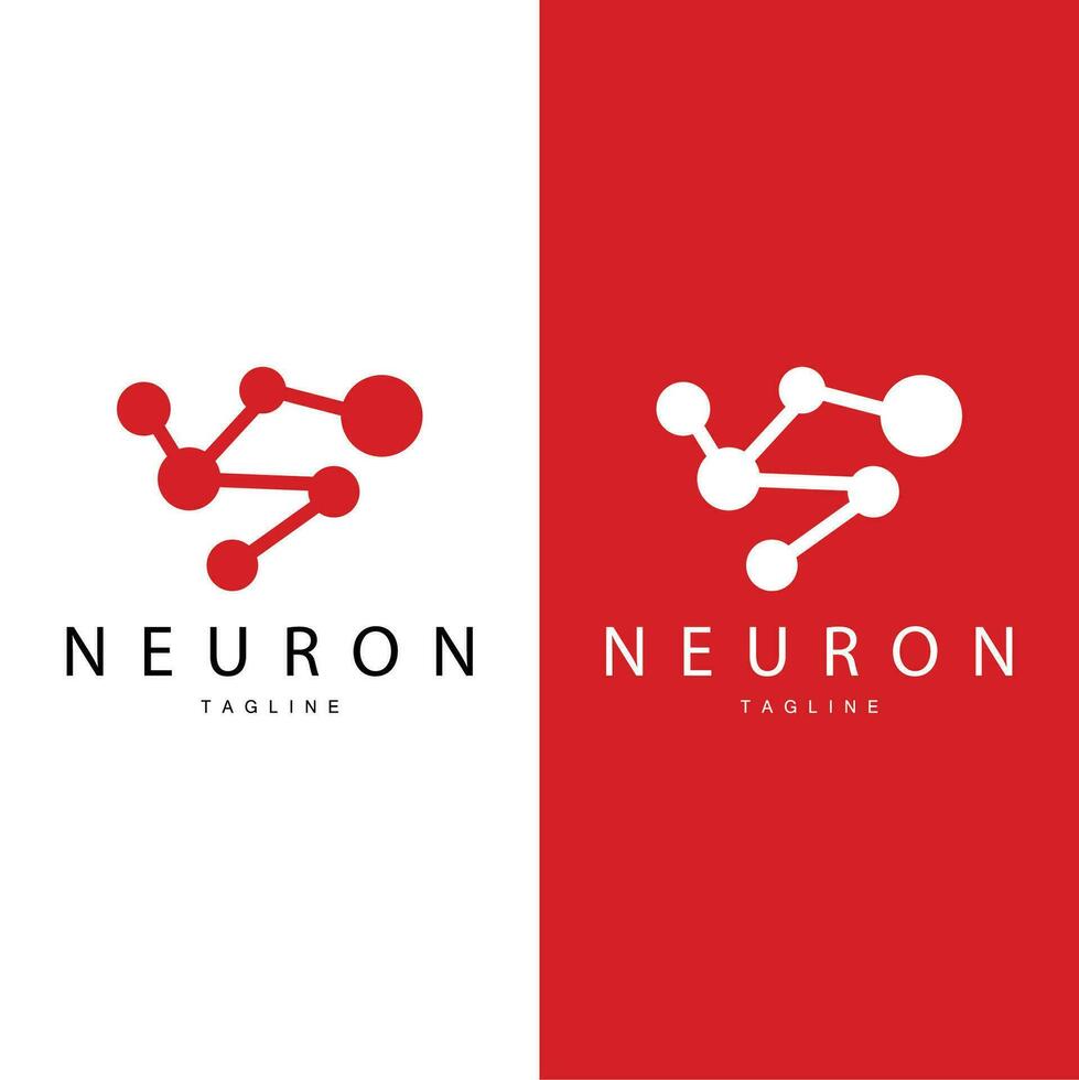 Neuron Logo, Cel Dna Network Vector, And Particle Technology, Simple Illustration Template Design vector