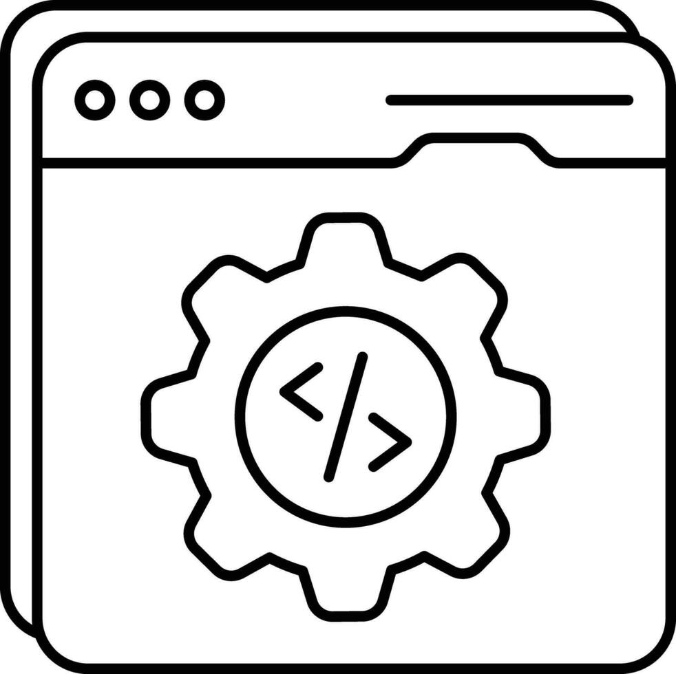 web  setting line icons design style vector