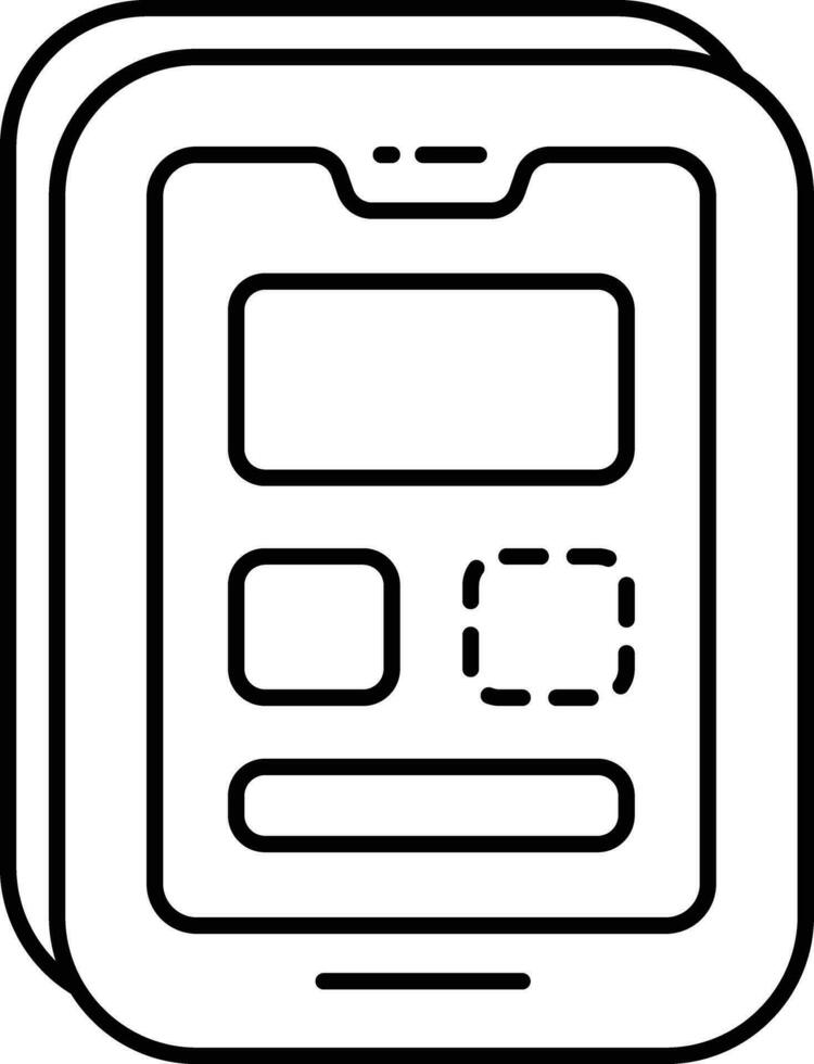 ui ux design line icon design style vector