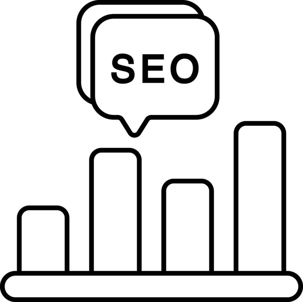 seo gráfico línea íconos diseño estilo vector