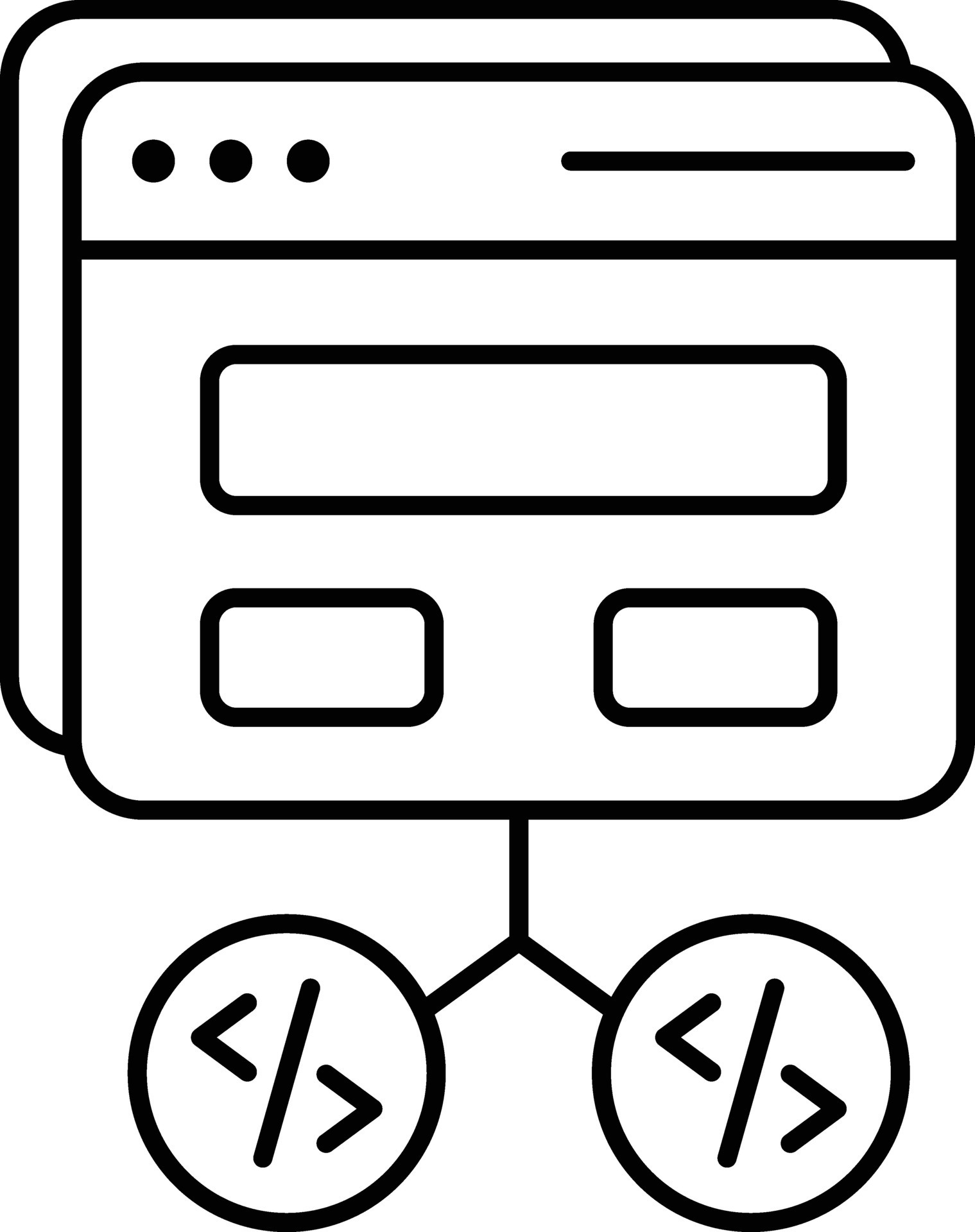 web code line icons design style 29454724 Vector Art at Vecteezy