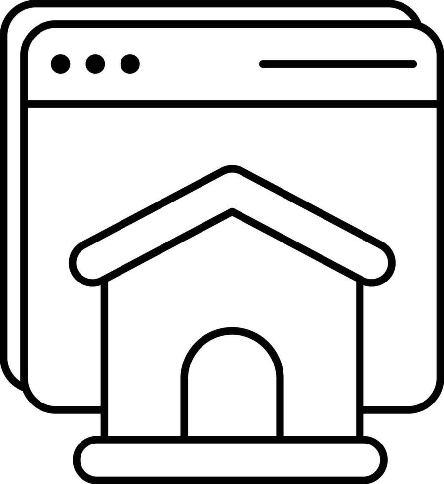 homepage line icons design style vector