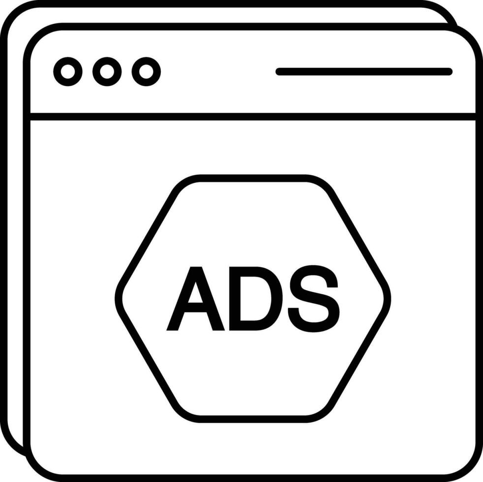 web adds line icons design style vector