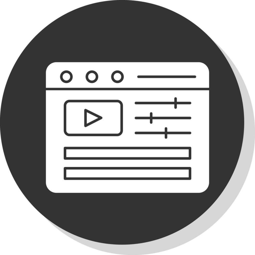 diseño de icono de vector de edición de video