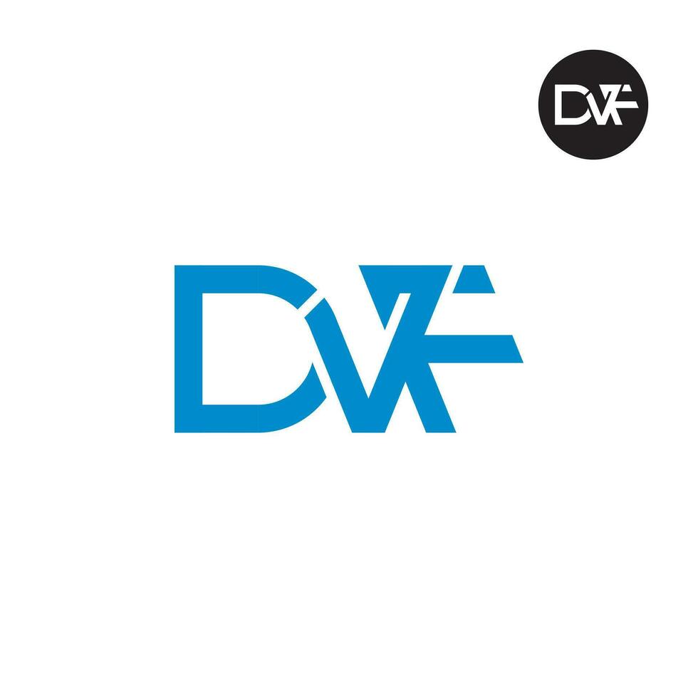 letra dvf monograma logo diseño vector