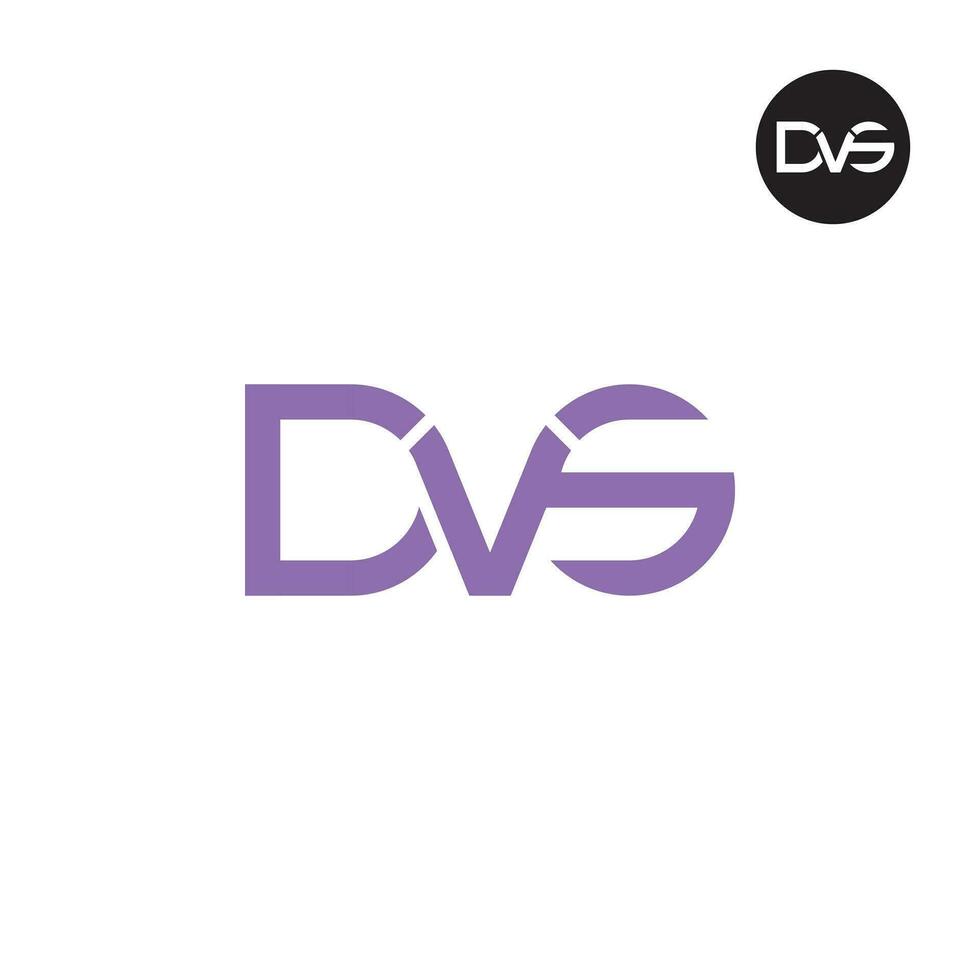 letra dvs monograma logo diseño vector