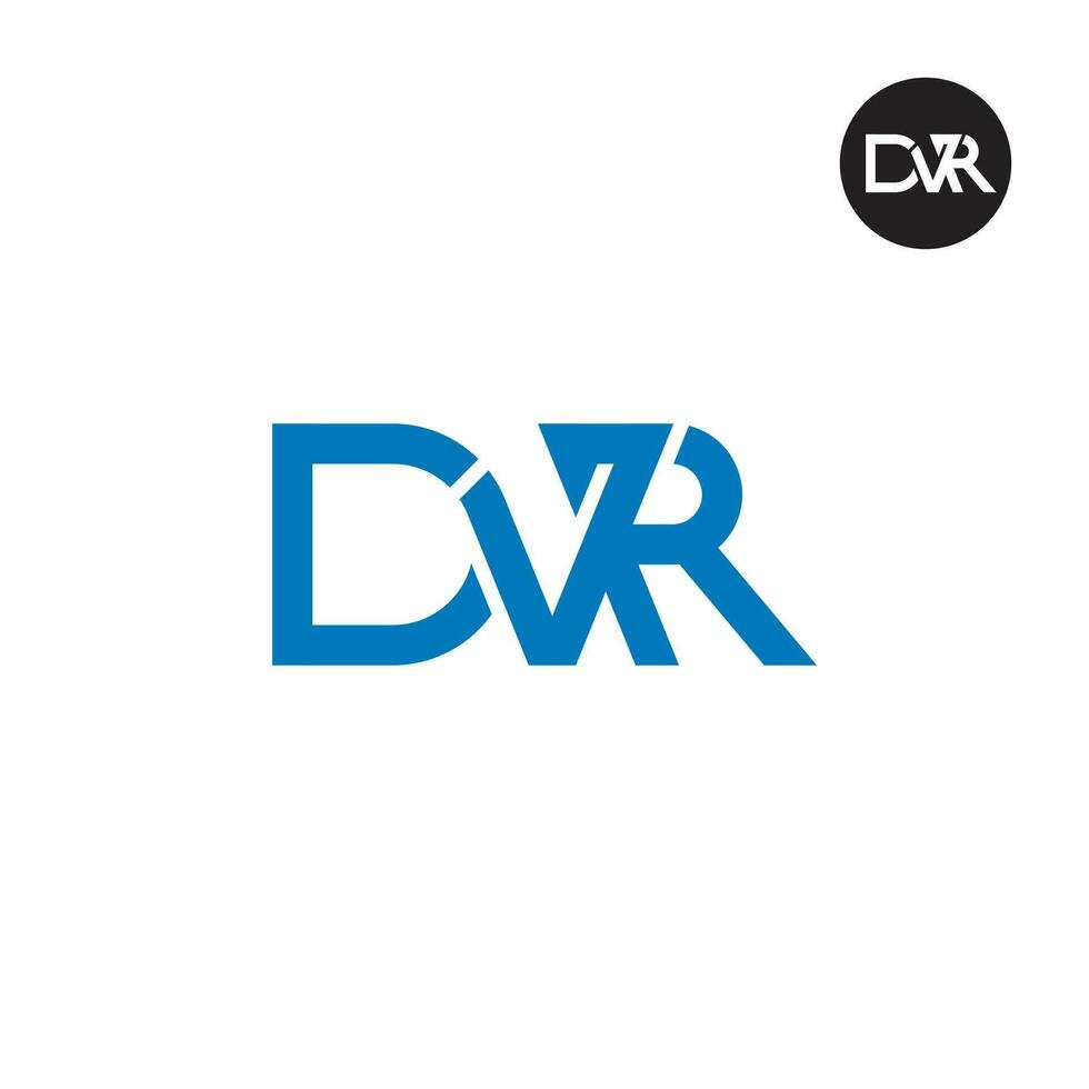 letra dvr monograma logo diseño vector