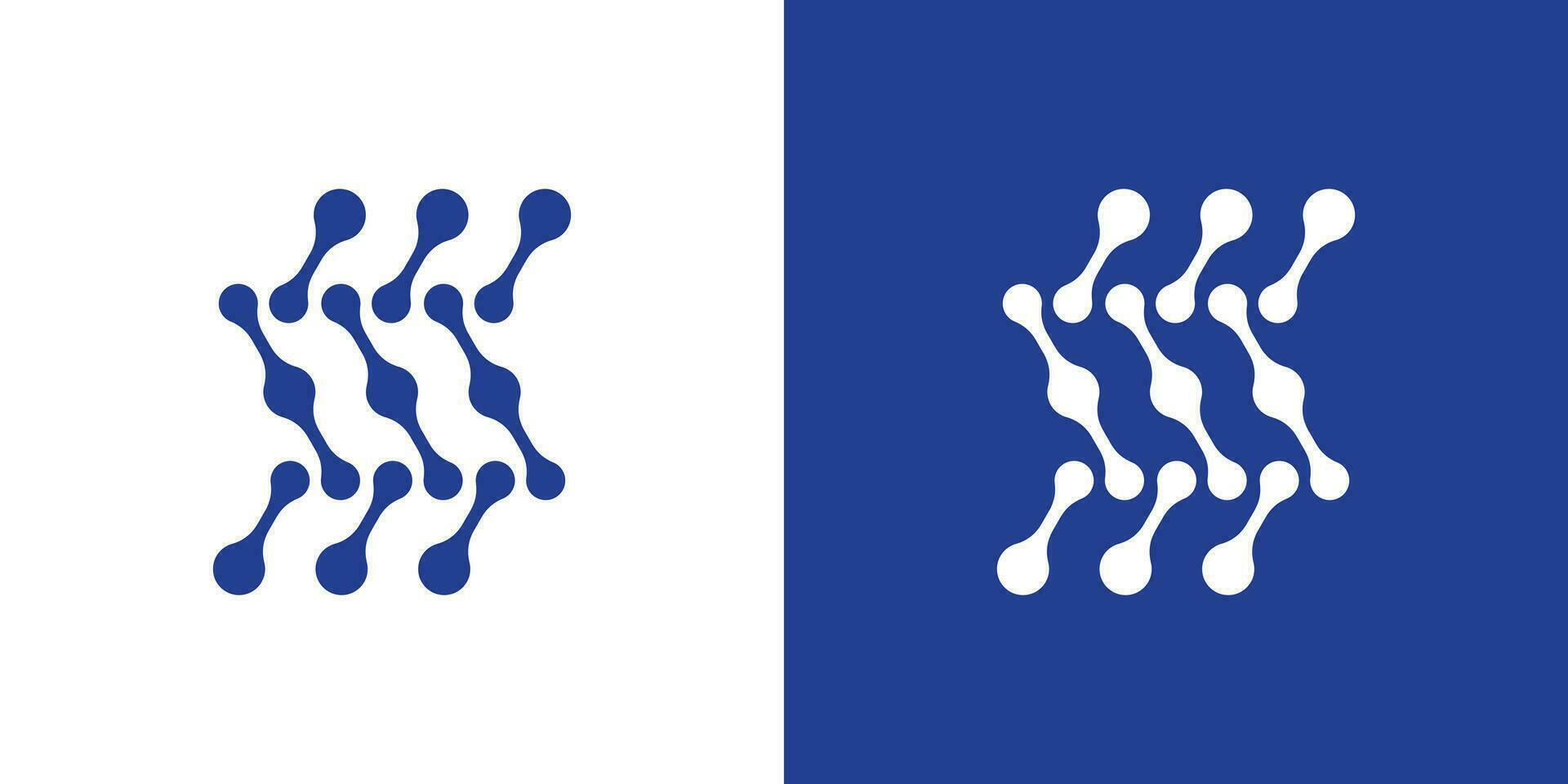 technology design logo with connected dot elements. vector