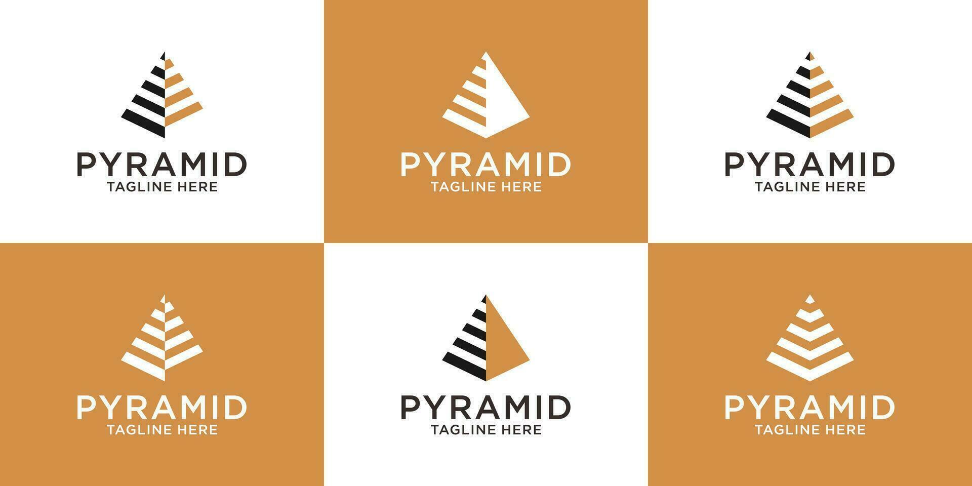pirámide logo diseño sencillo icono vector ilustración