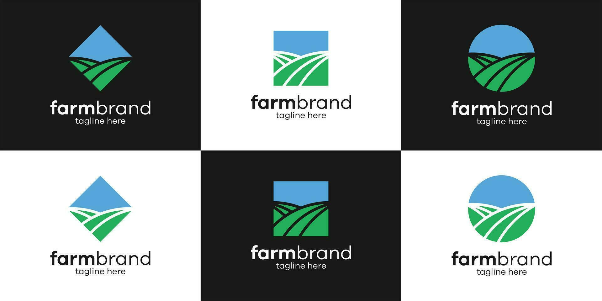 logo icon farm design vector illustration
