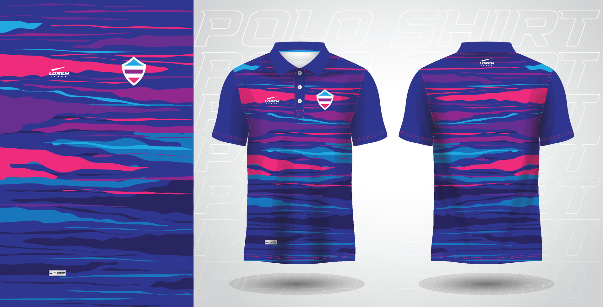 blue purple and pink color polo sport shirt jersey template 29455067 ...