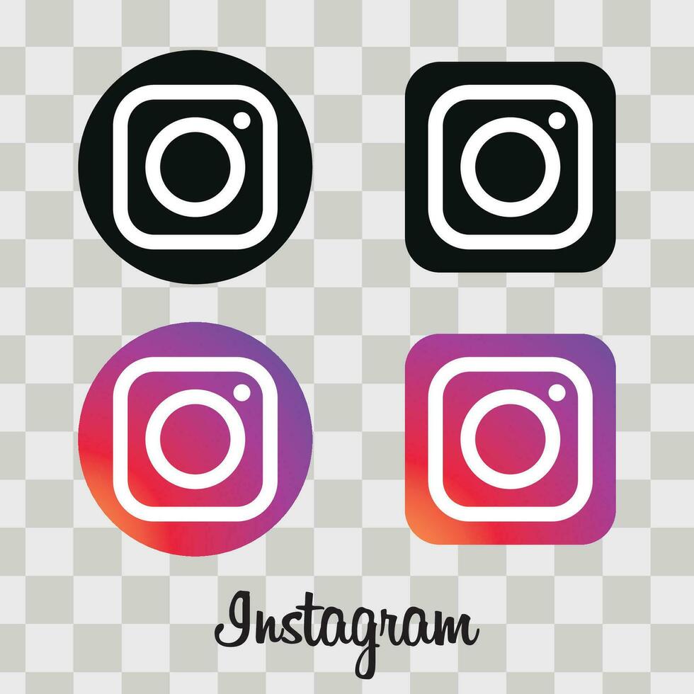 Instagram logo icons collection ,Instagram vector