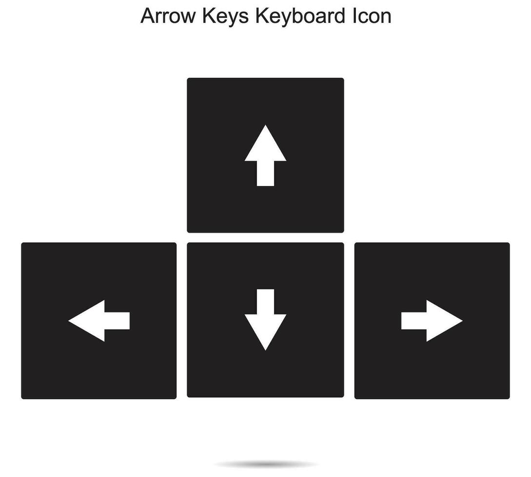 Arrow Keys Keyboard Icon, Vector illustration