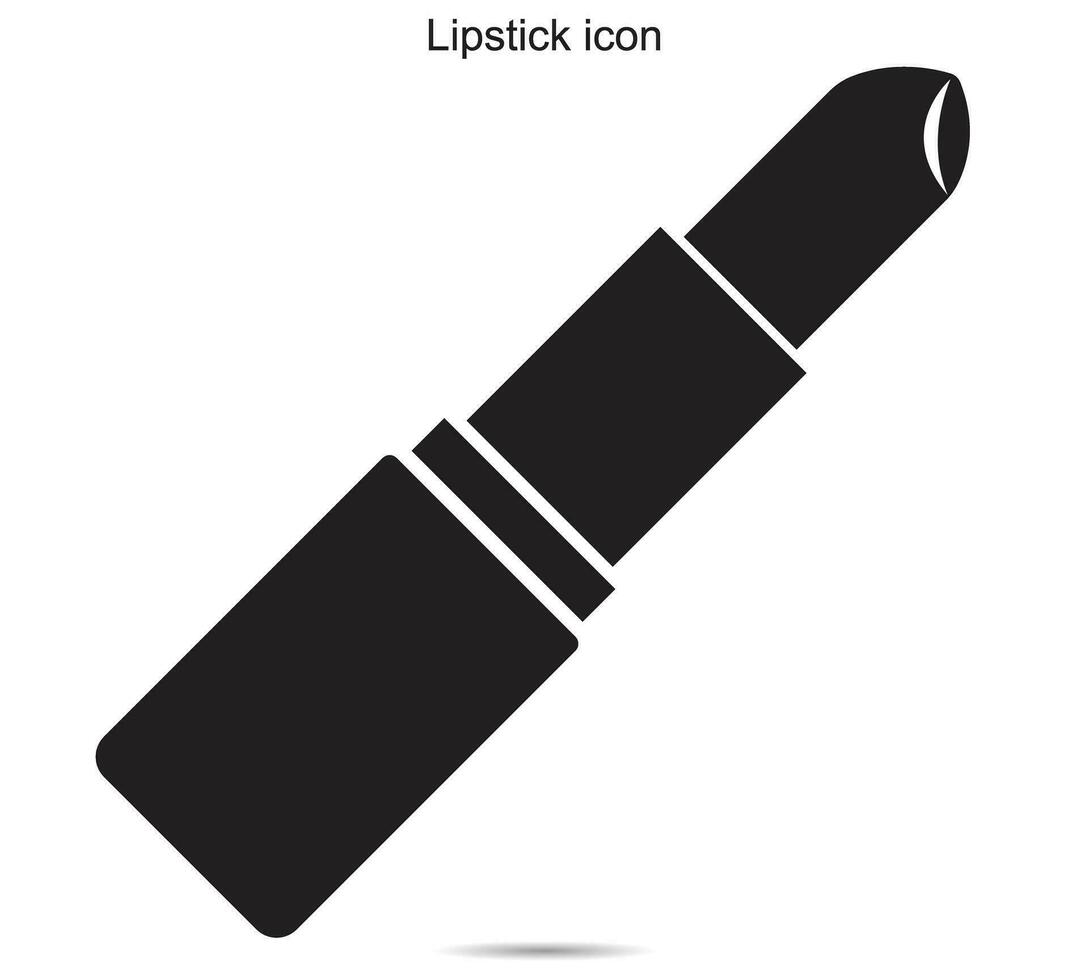 lápiz labial icono, vector ilustración