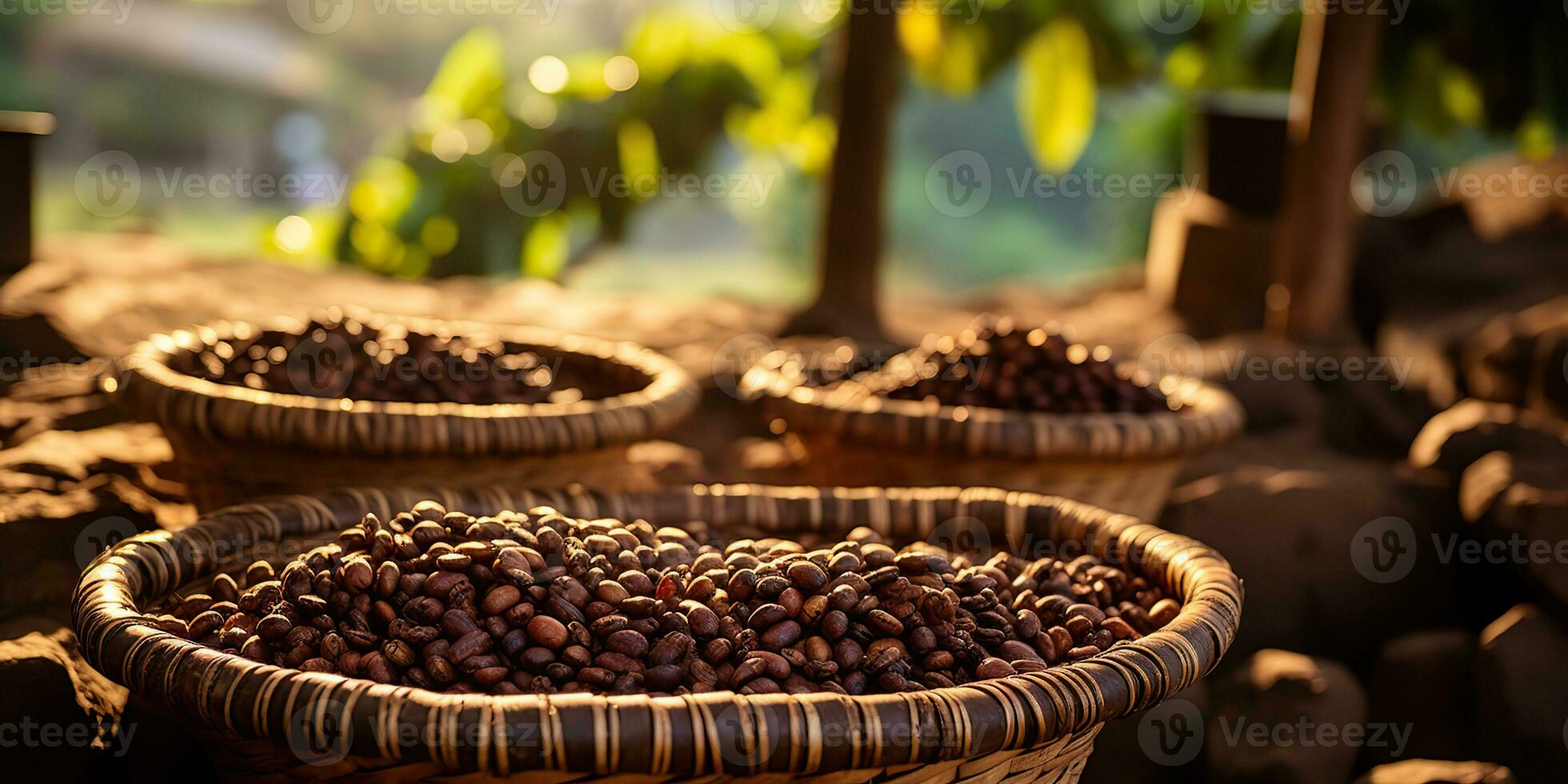 ai generado. ai generativo. café frijoles plantación naturaleza al aire libre paisaje. gráfico Arte foto