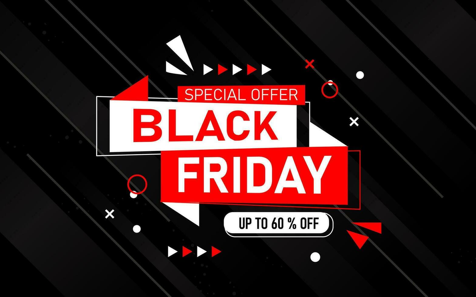 Black Friday Sale Special Offer Background Banner Card vector