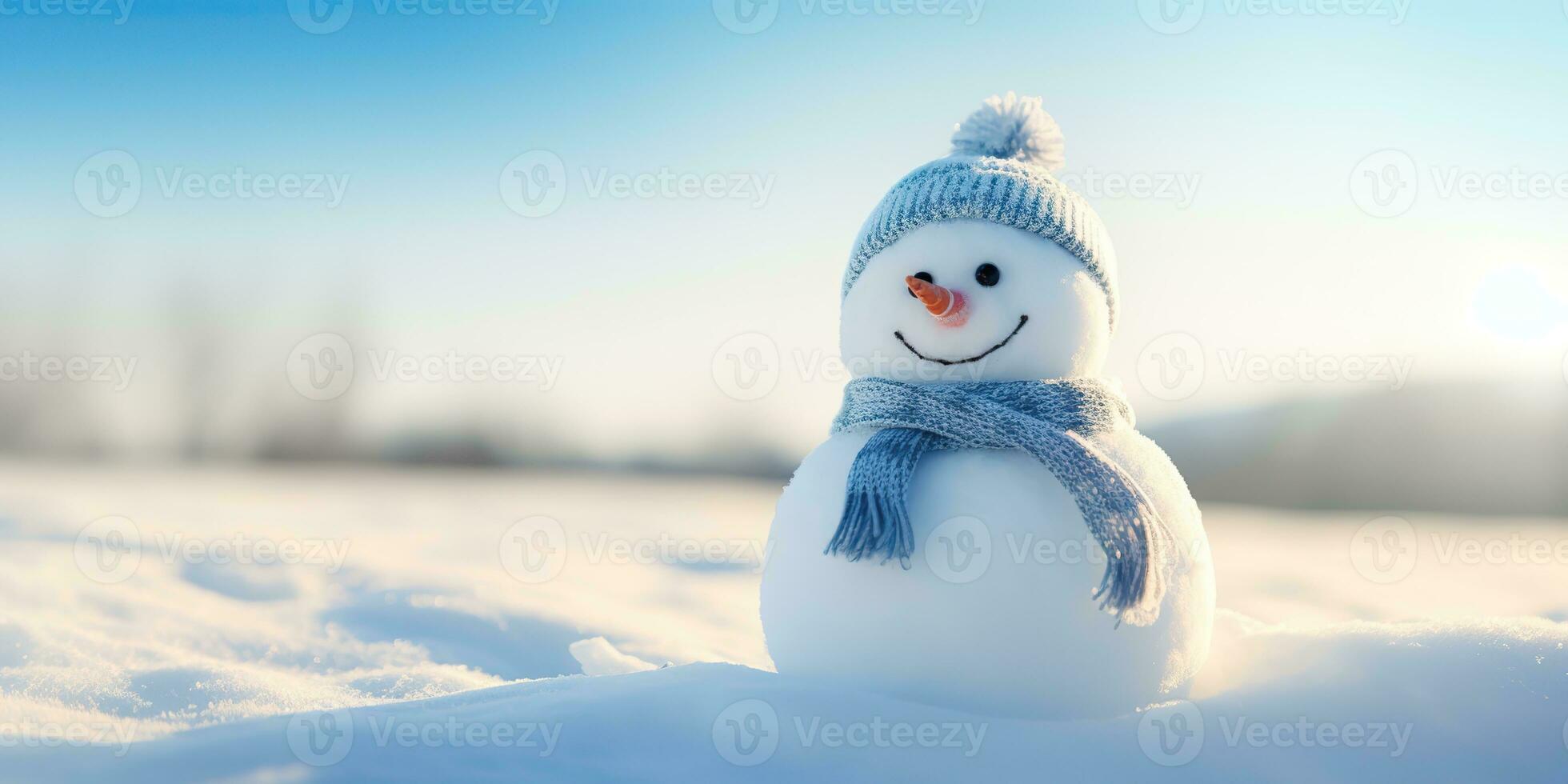 AI Generated. AI Generative. Winter snowball snowflakes snow man snowman christmas new year xmas background mock up. Graphic Art photo