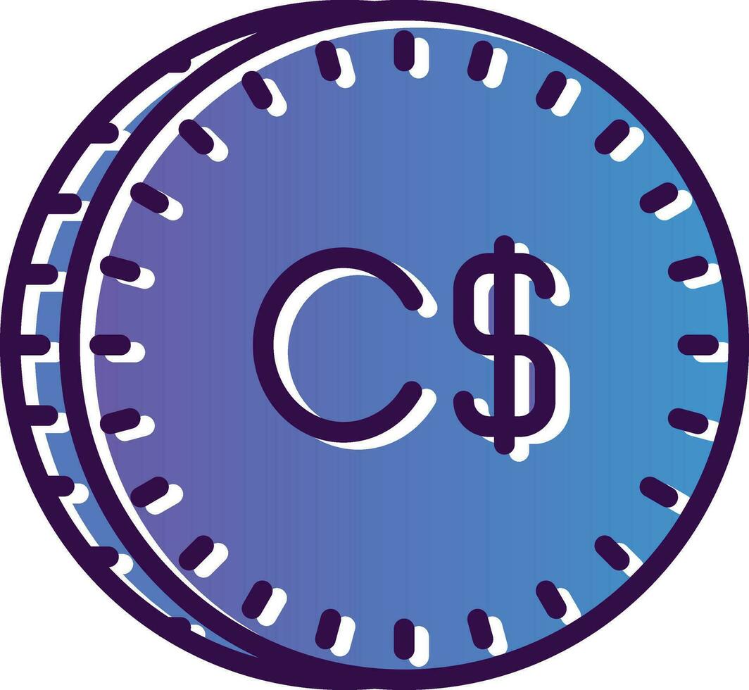 Canadian Dollar Vector Icon Design