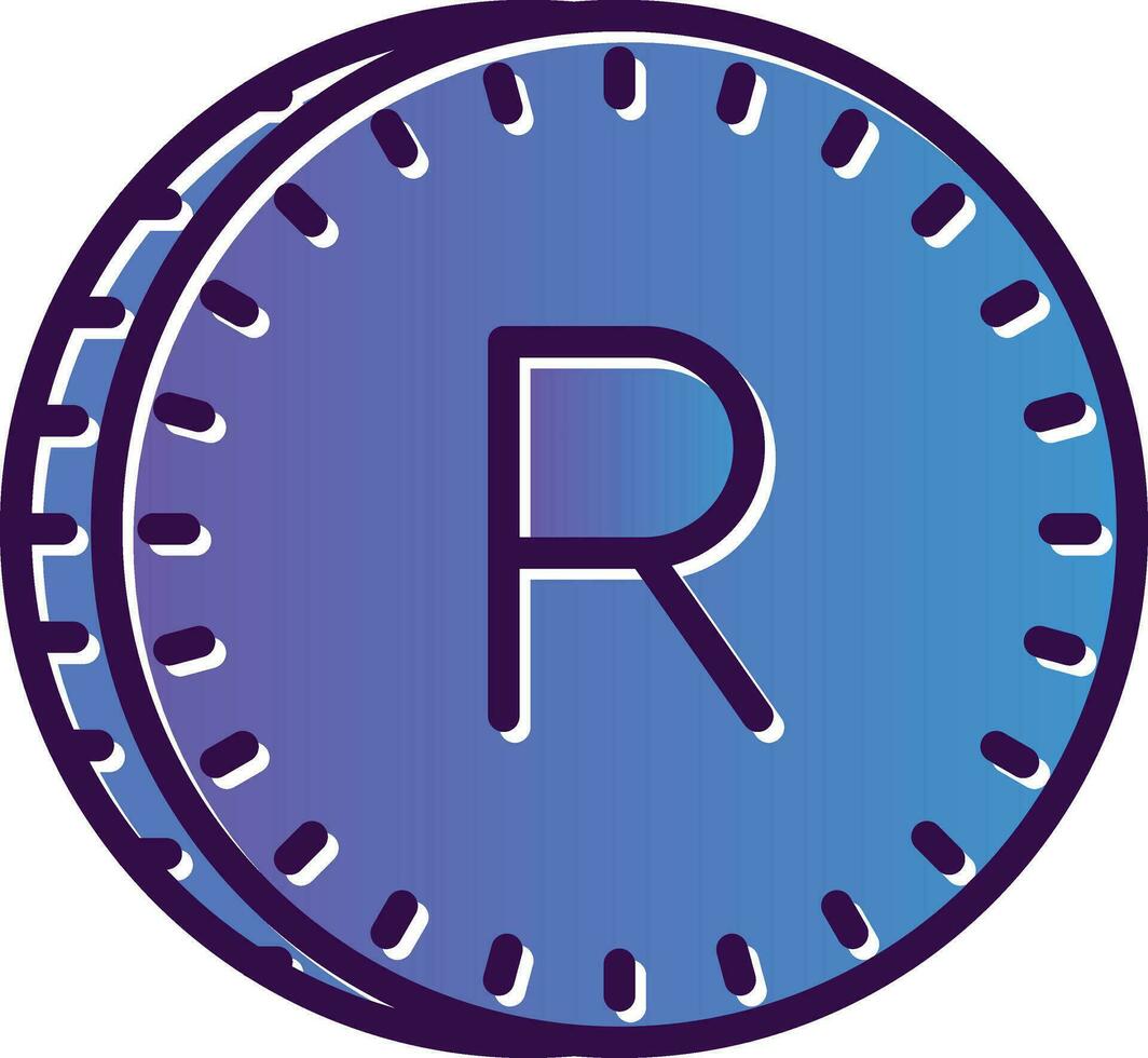 South African Rand Vector Icon Design